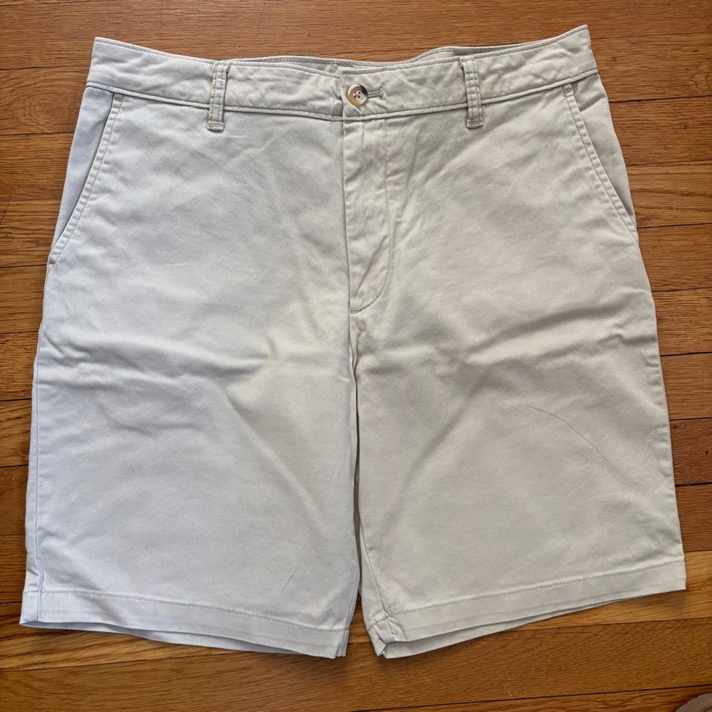 IZOD Men’s Tan/Khaki Flat Front Shorts | Size 34